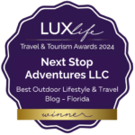 LUXlife Travel & Tourism Awards 2024 winners Best Outdoor Lifestyle & Travel Blog-Florida