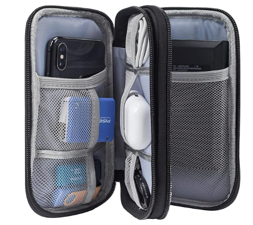 travel pouch for organizing electronics