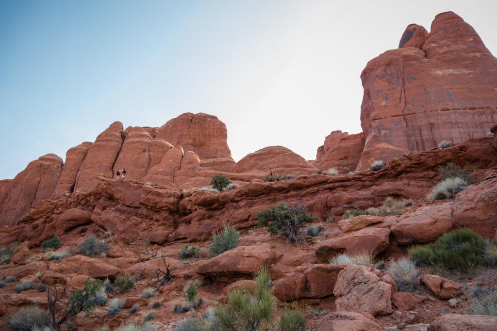 red sandstone in arches national park