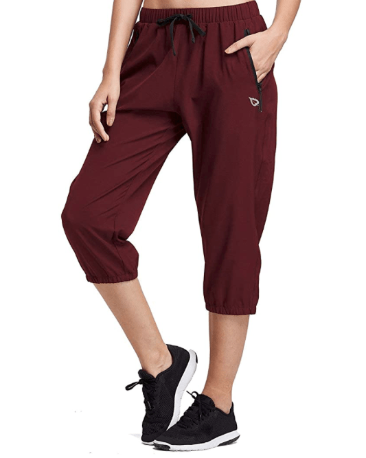 red quick-dry hiking pants