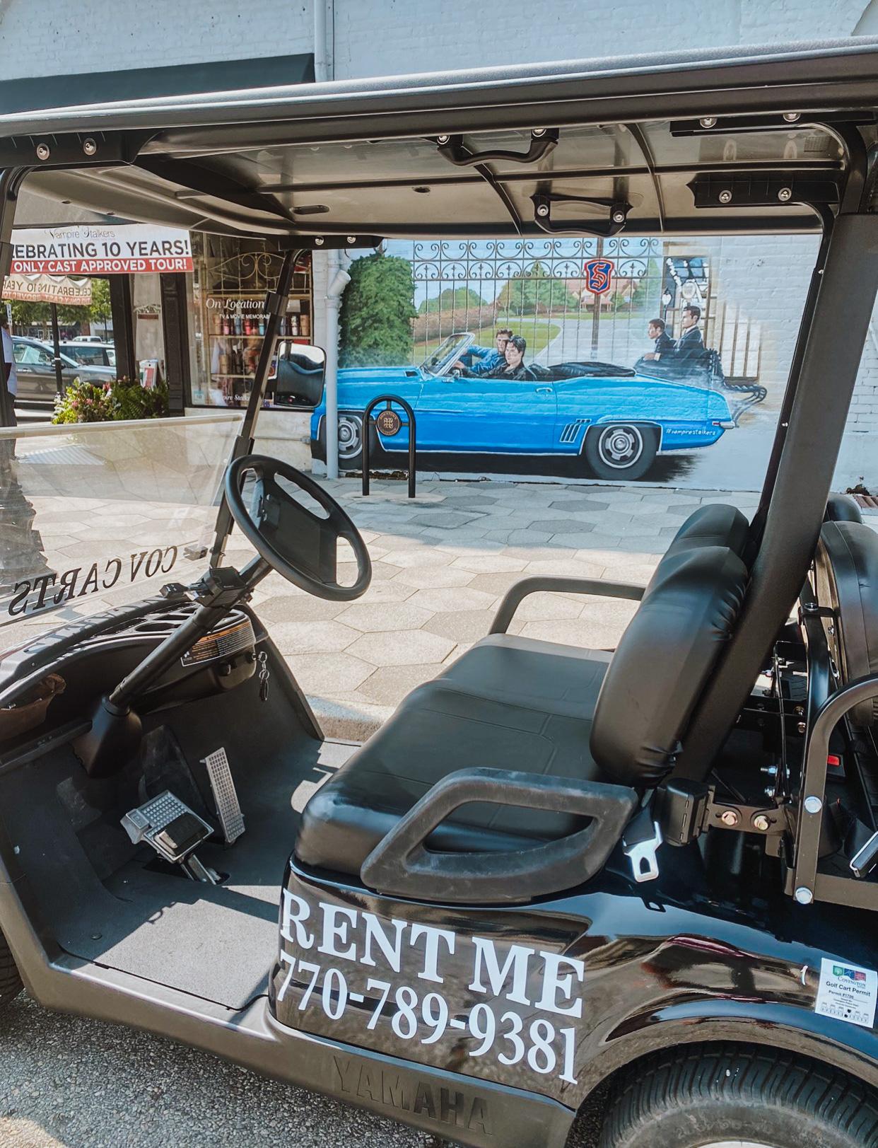 self-guided golf cart tour of mystic falls