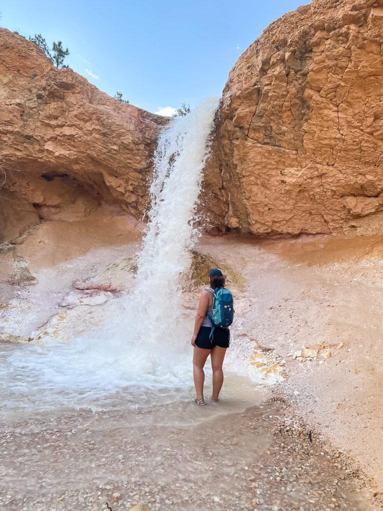 mossy cave waterfall in bryce canyon