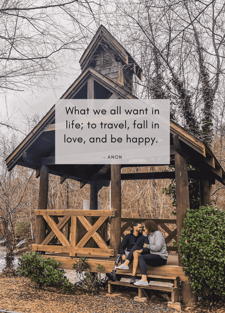 in love travel couple captions