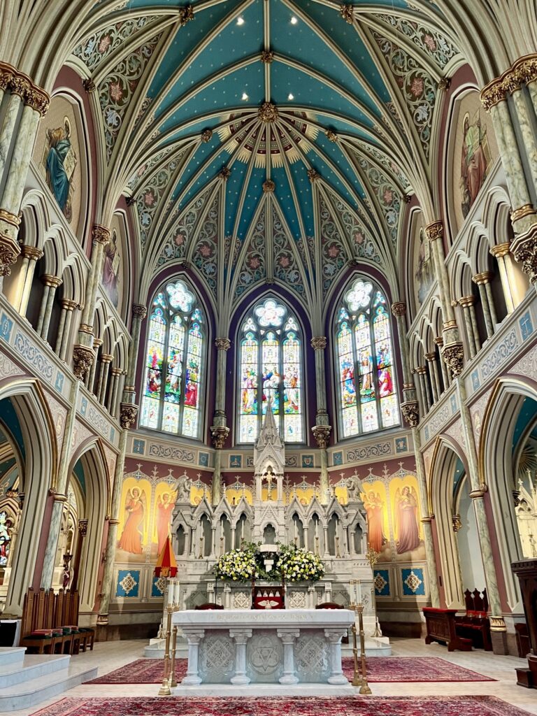 Inside the Cathedral of St John the Baptist in Savannah