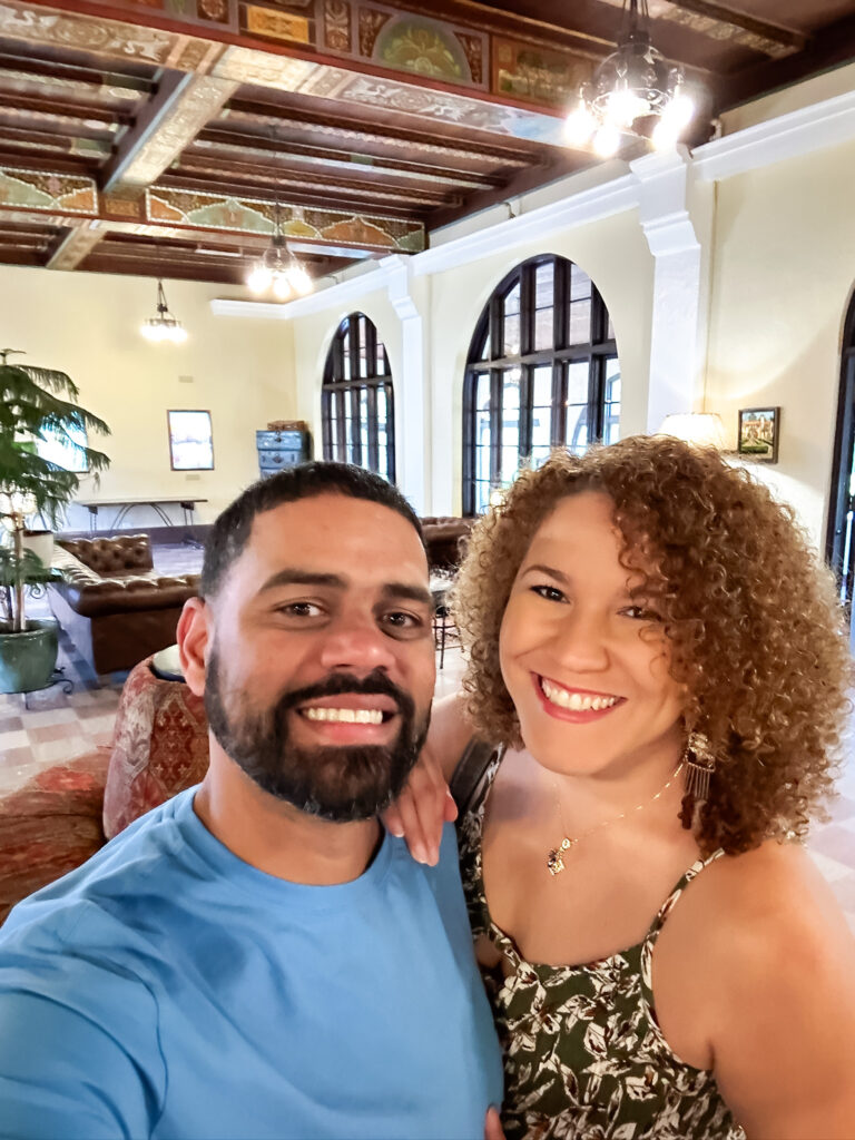 a couple selfie at the lodge in wakulla springs