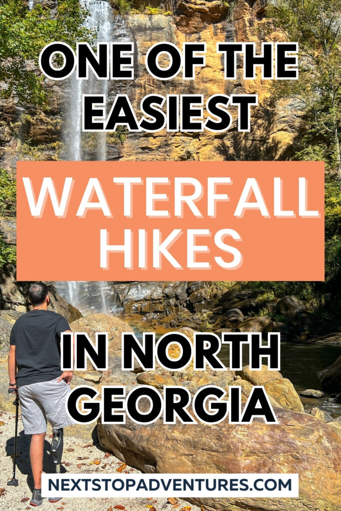 pinterest pin for easiest waterfall hikes in north georgia
