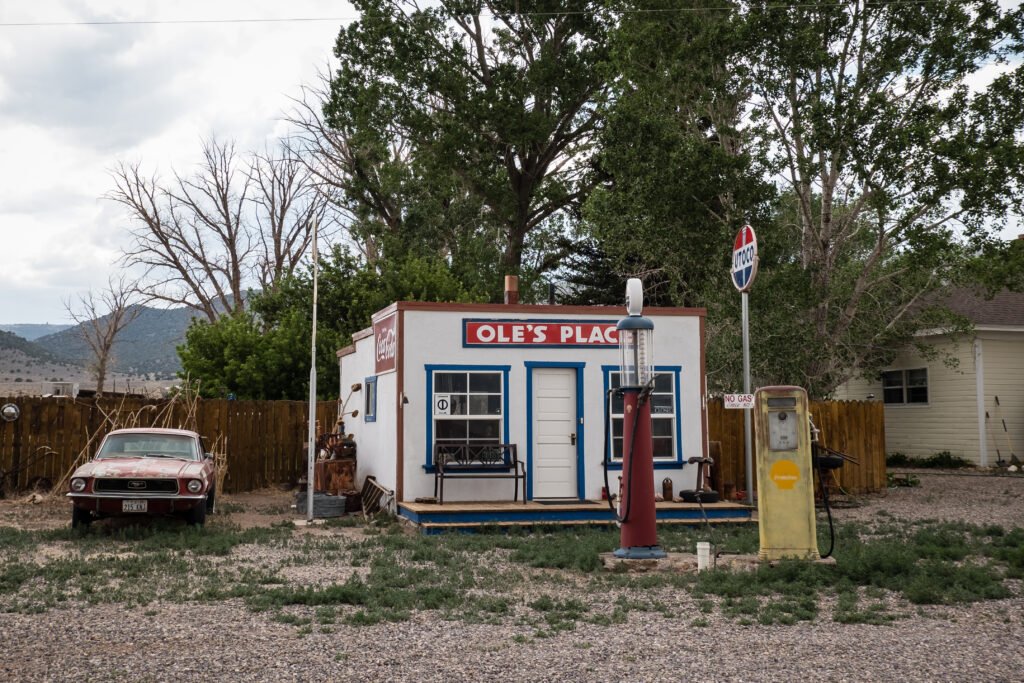 ole's place old gas station abandoned on state route 24 in utah