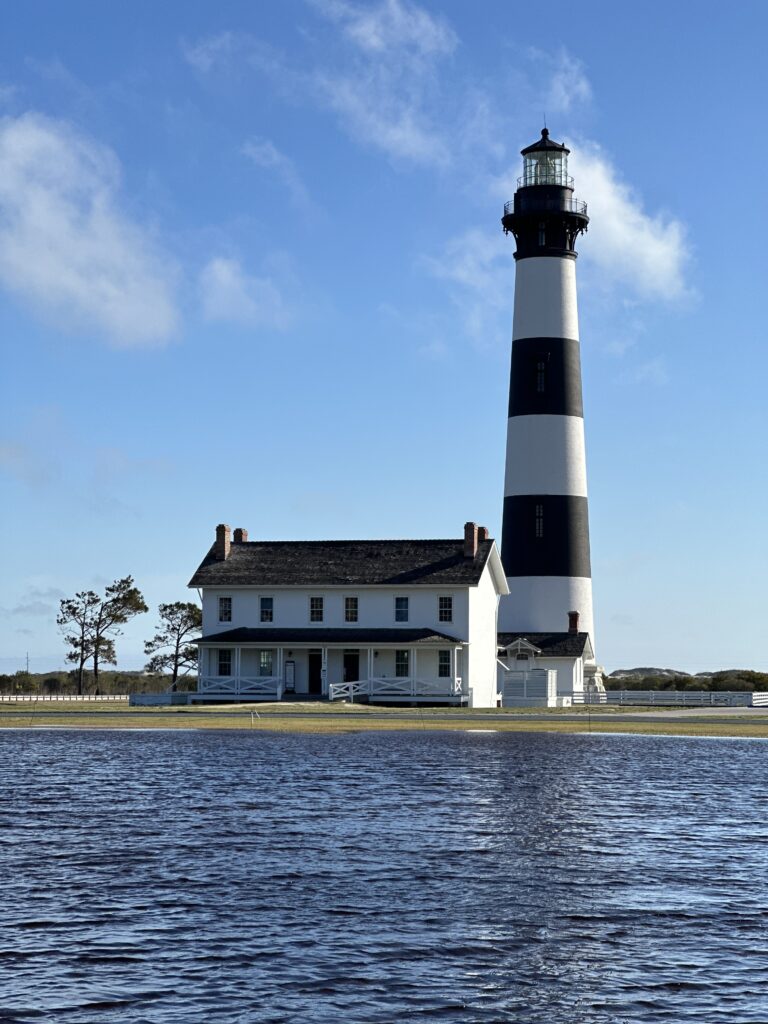 bodie island lighthouse in outer banks is one of the most beautiful lighthouses on the east coast