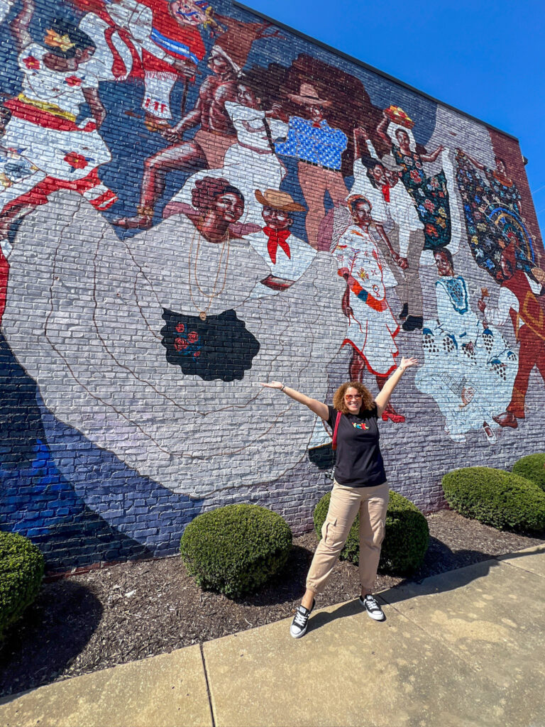 "El Baile de la Vida" street art mural by Jose Faus in Kansas City, Kansas