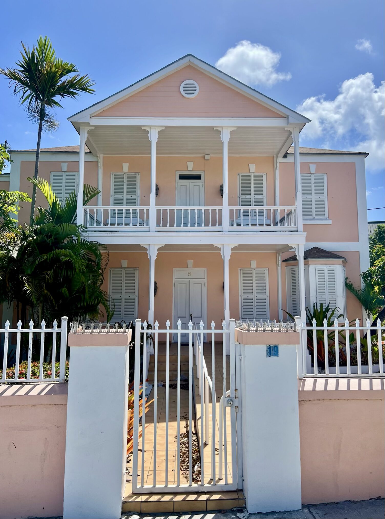 Pink house in downtown Nassau