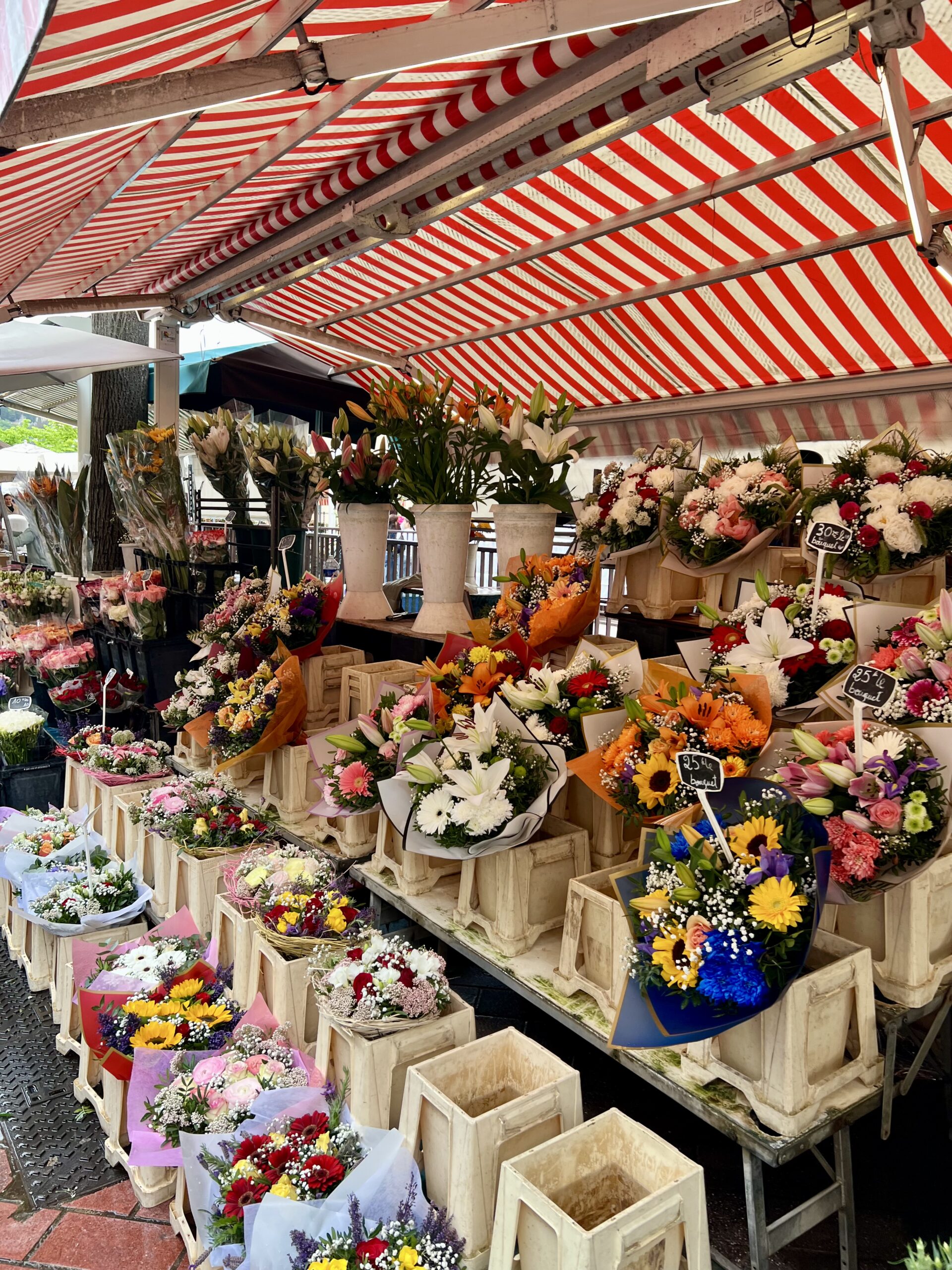 the flower market in Nice, France