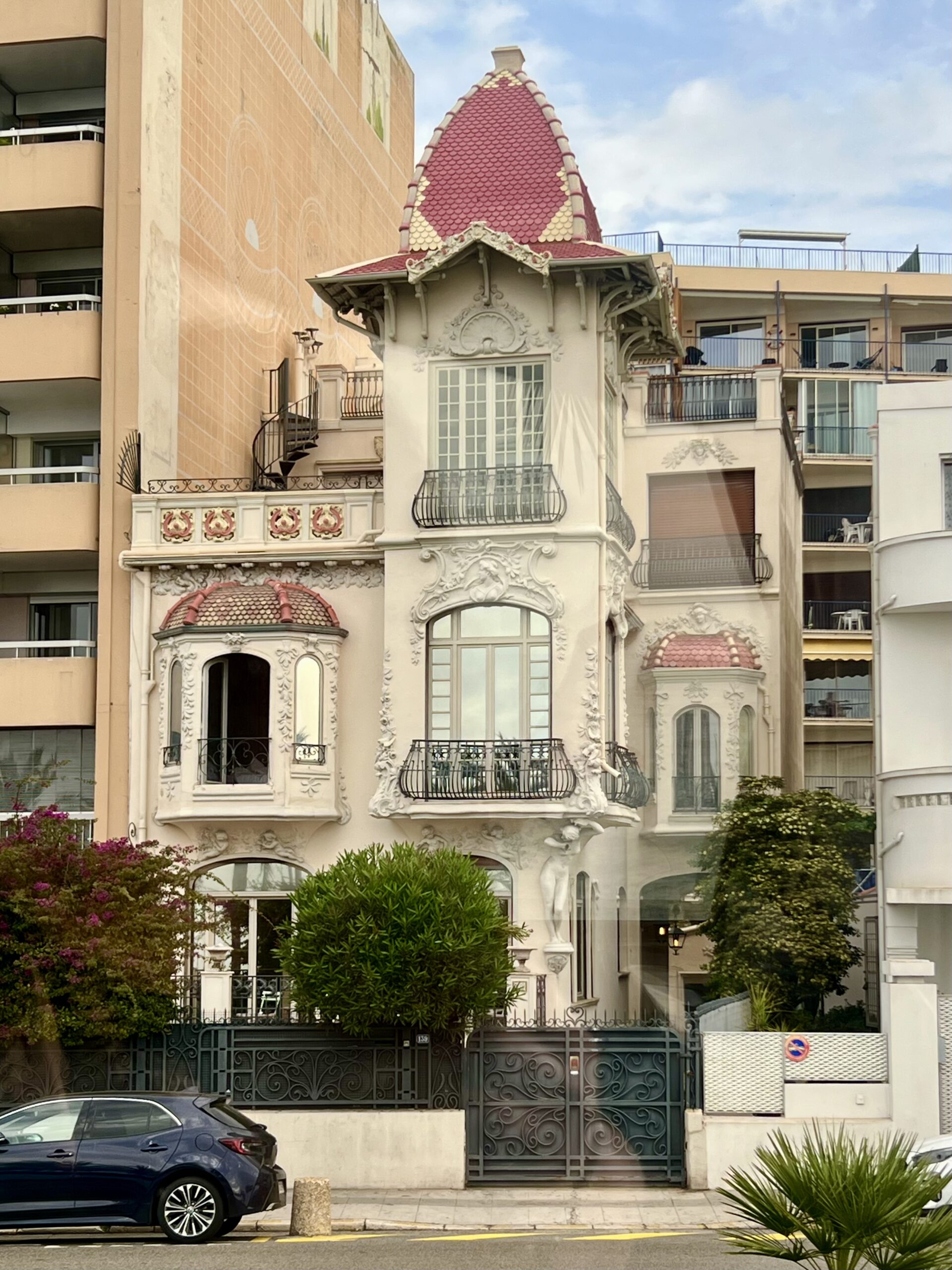Belle Epoque architecture on the Promenade des Anglais in Nice, France