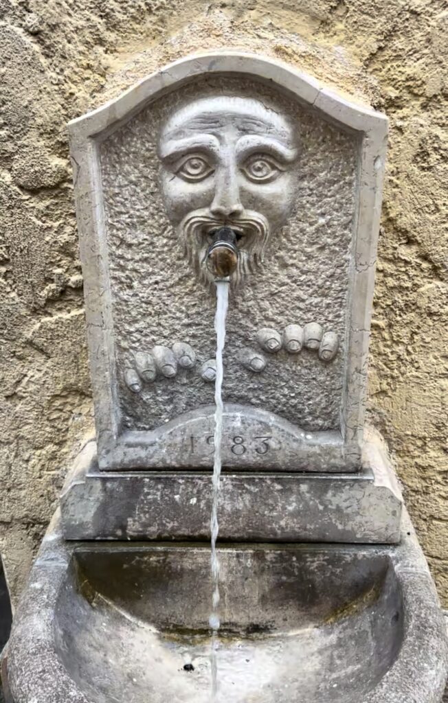a water fountain in Nice, France