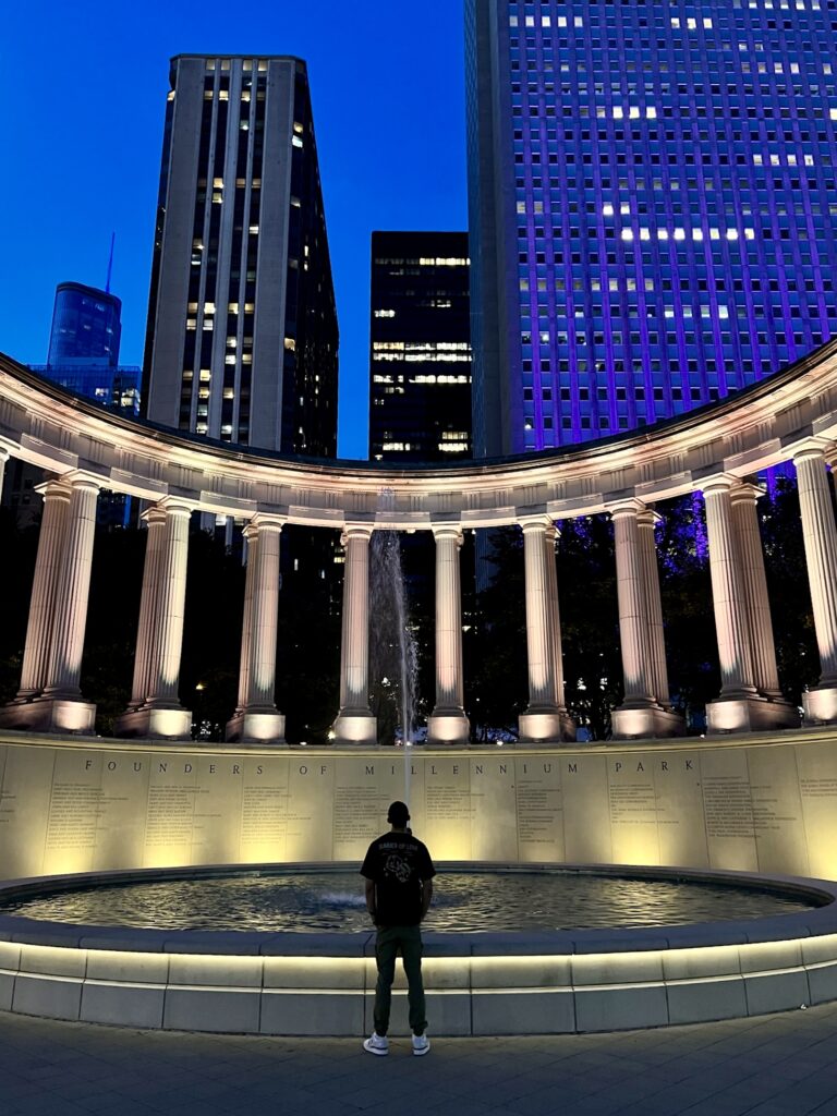 The Millennium Monument at Millennium Park in Chicago