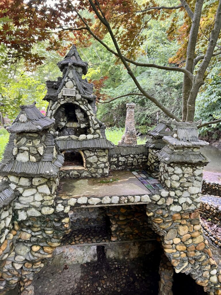 Miniature Japanese castle in The Rock Garden in Calhoun, GA