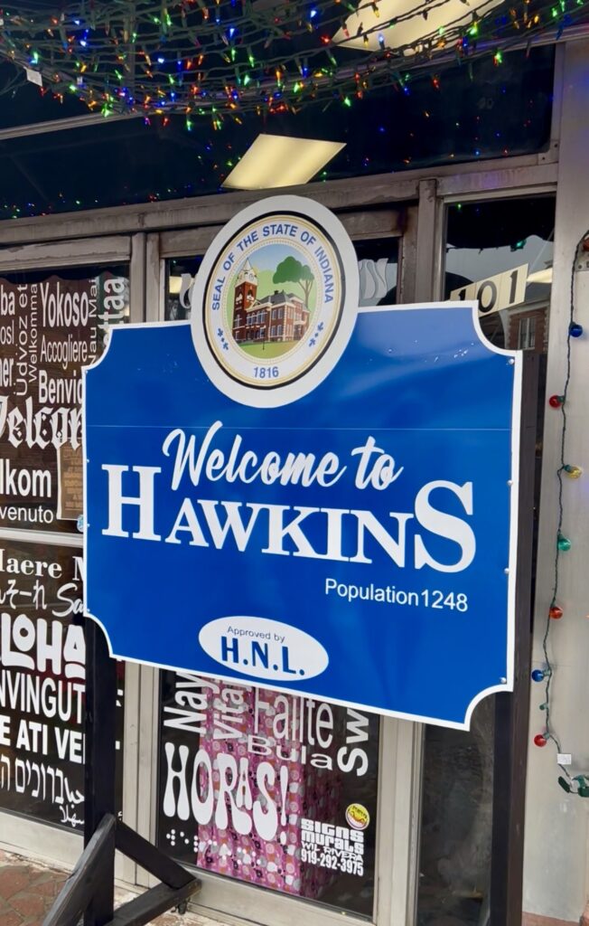 Welcome to Hawkins sign