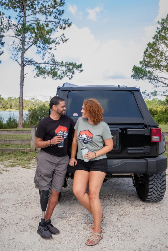 Planning a weekend getaway on a Jeep at the forest